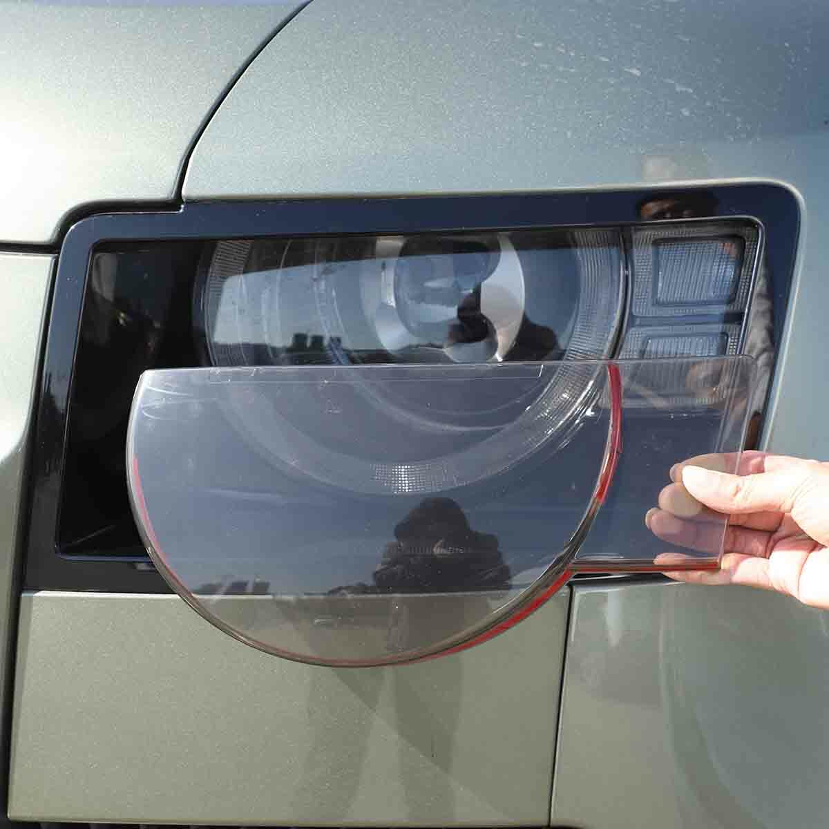 Smoked headlight covers suitable for Land Rover for Defender 90 and 110 (2020-22-)