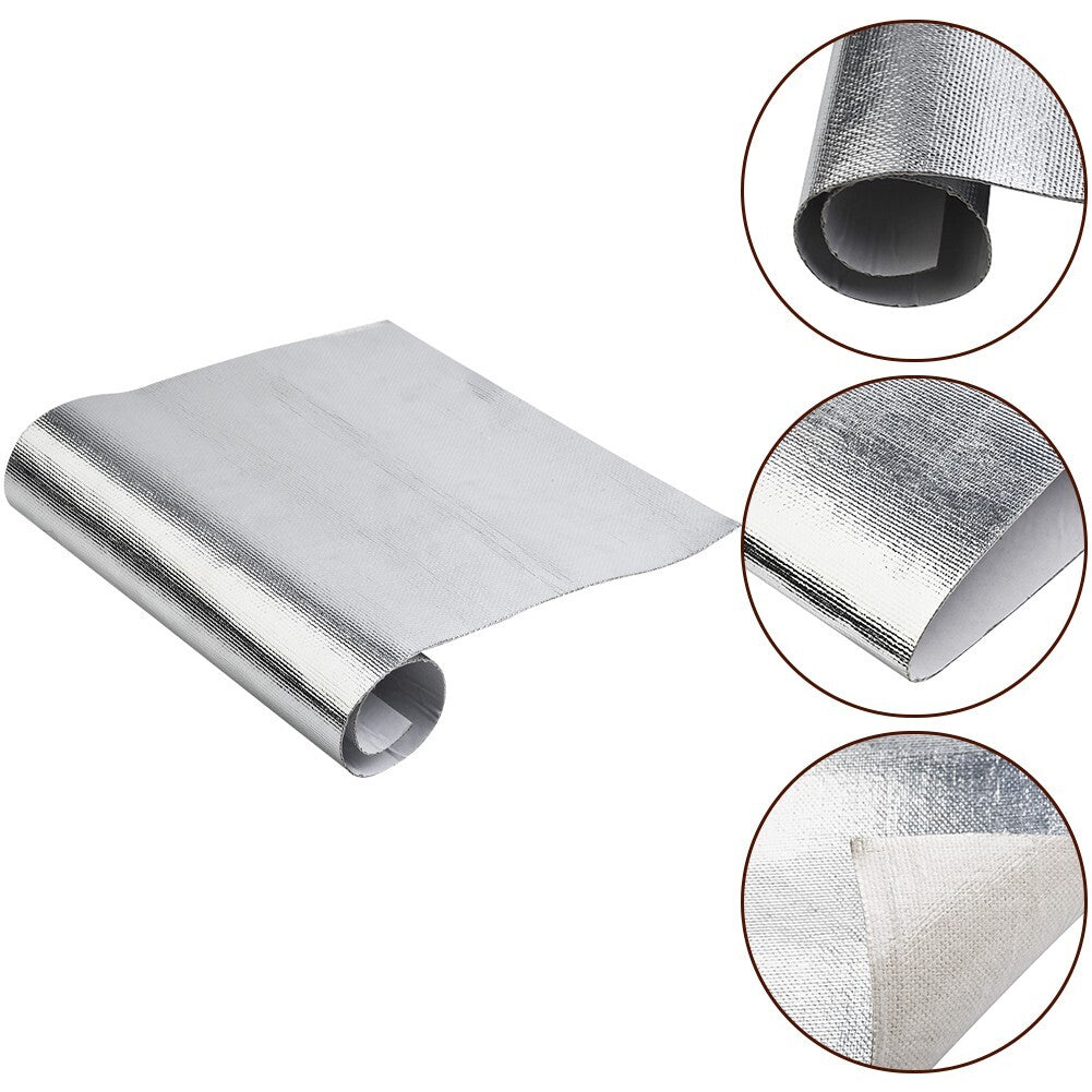 48*12IN Car Heat Shield Insulation Hood Sound Deadener Protective Film Mat v