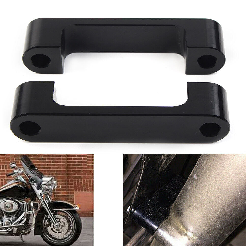Fit for Harley Touring 1996-2013 97 Black Wrap Front Fender Brackets Spacers 30 Inch Q
