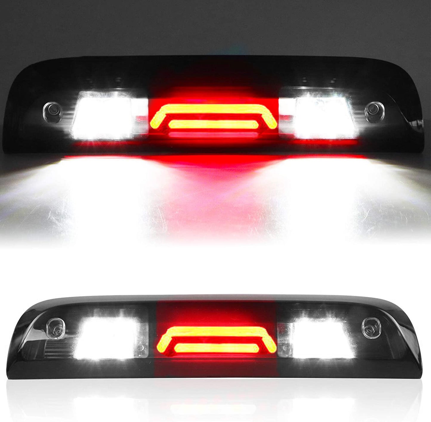 Suitable for 14-19 year old Silverado 1500 2500HD 3500HD GMI Smoked Red LED 3rd Brake Light - n