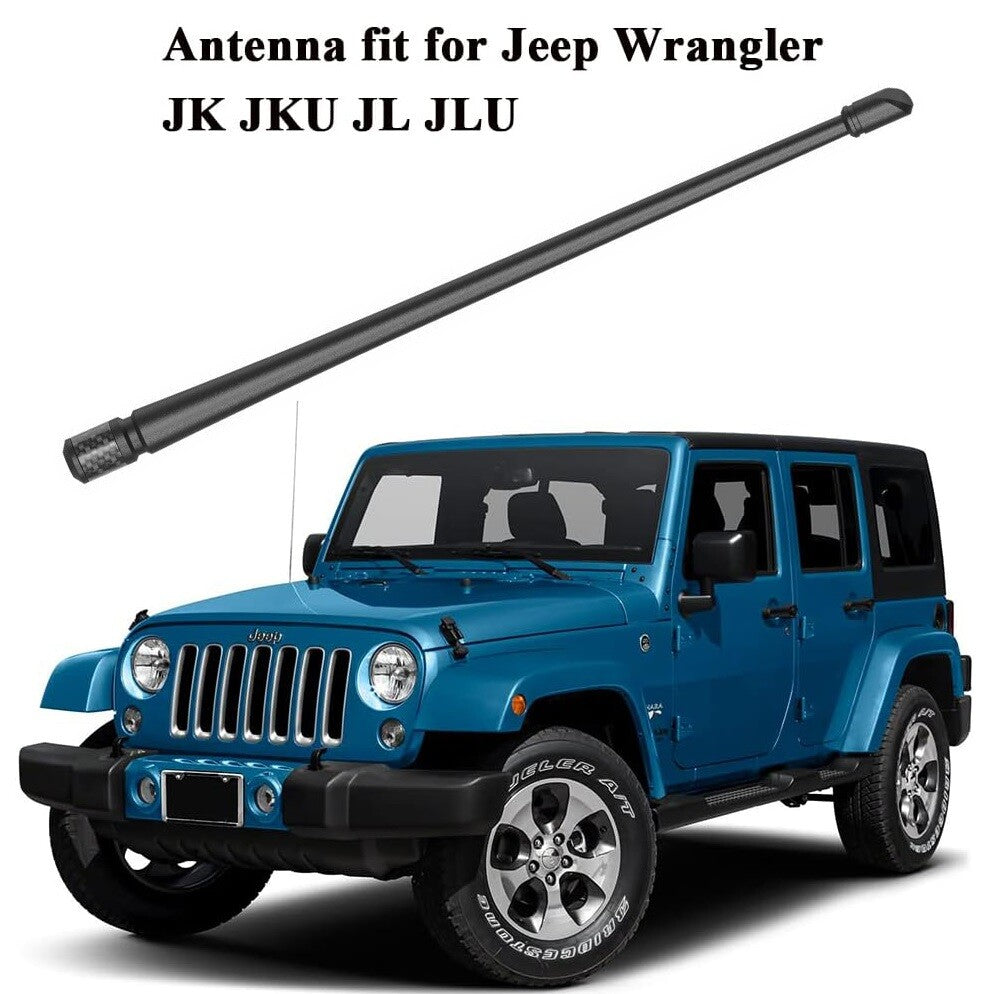 13inch Fits 2007-2024 for Jeep for Wrangler JK JKU JL JLU Gladiator Rubber Antenna Mast Q