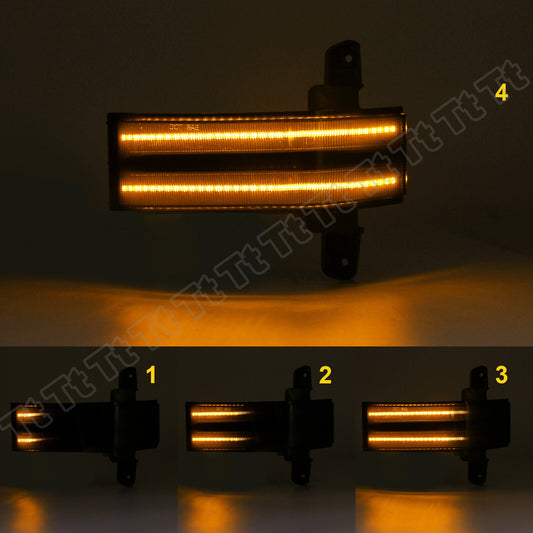 Sequential Smoked LED Side Mirror Signal Lights for 14-19 for Silverado for Sierra - v