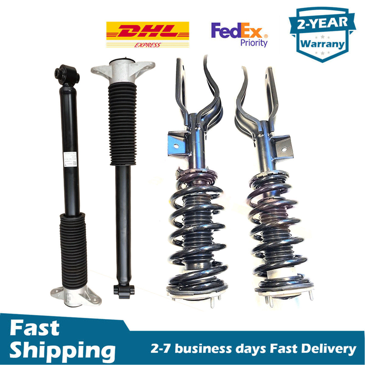 Full Set Shock Coil Struts Assembly Fit 2017-2021 for Tesla Model 3 AWD for Model Y