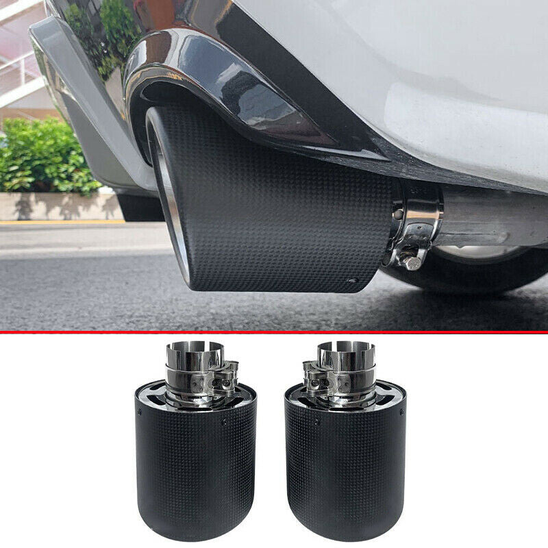for Toyota RAV4 2019-2022 Carbon Fiber alloy Rear Tail Exhaust Muffler Tip Pipe