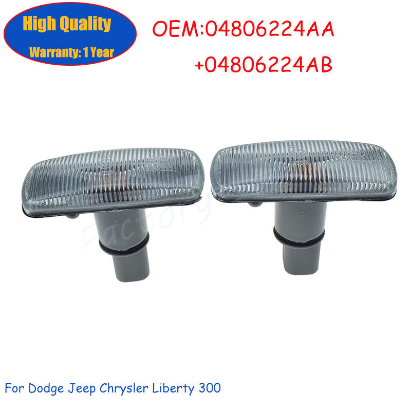 2Pcs Front Side Fender Marker Light Lamp for Dodge for Jeep for Chrysler Liberty 300
