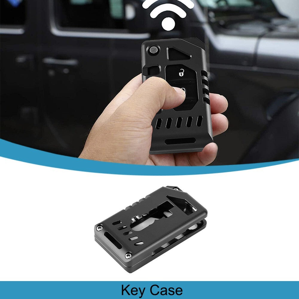 Black Key Case Cover Protector Shell for Jeep for Wrangler JL Gladiator JT 2018-2023