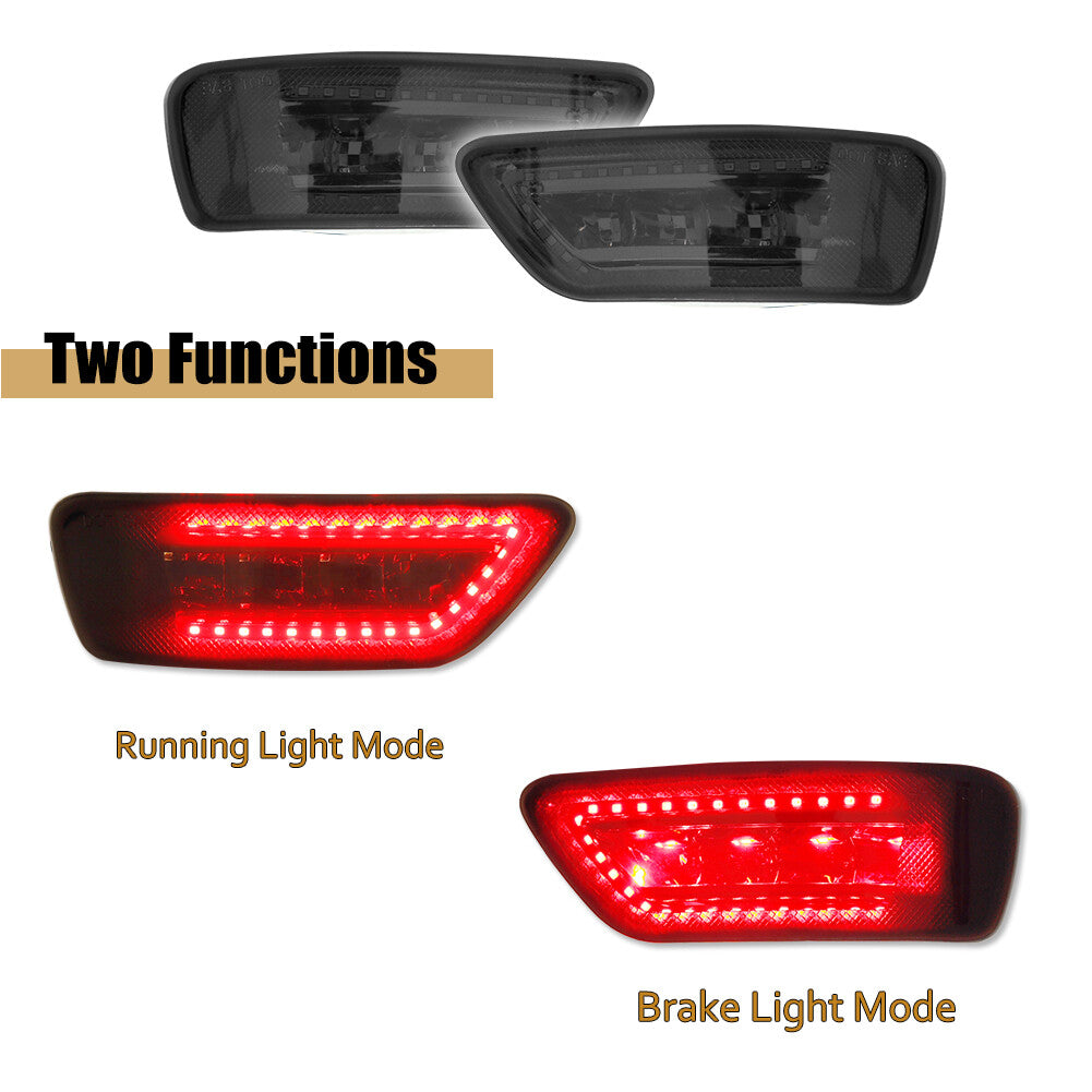 For 11 - 20 for Jeep Grand Cherokee Compass Smoked Lens LED Rear Fog with C-Ring Light - v