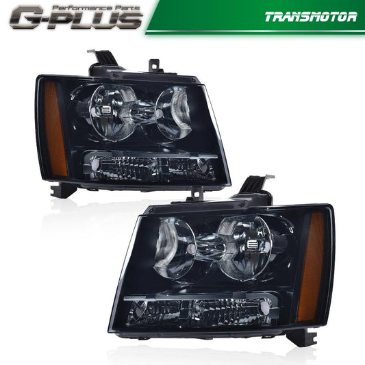 Replacement Headlights Fits 2007 - 2014 for Avalanche Suburban Tahoe - v