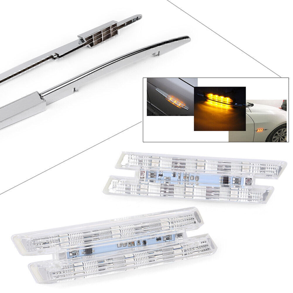 2pcs LED Side Marker Light Turn signal Fit for BMW M E90 E91 E92 E81 E60