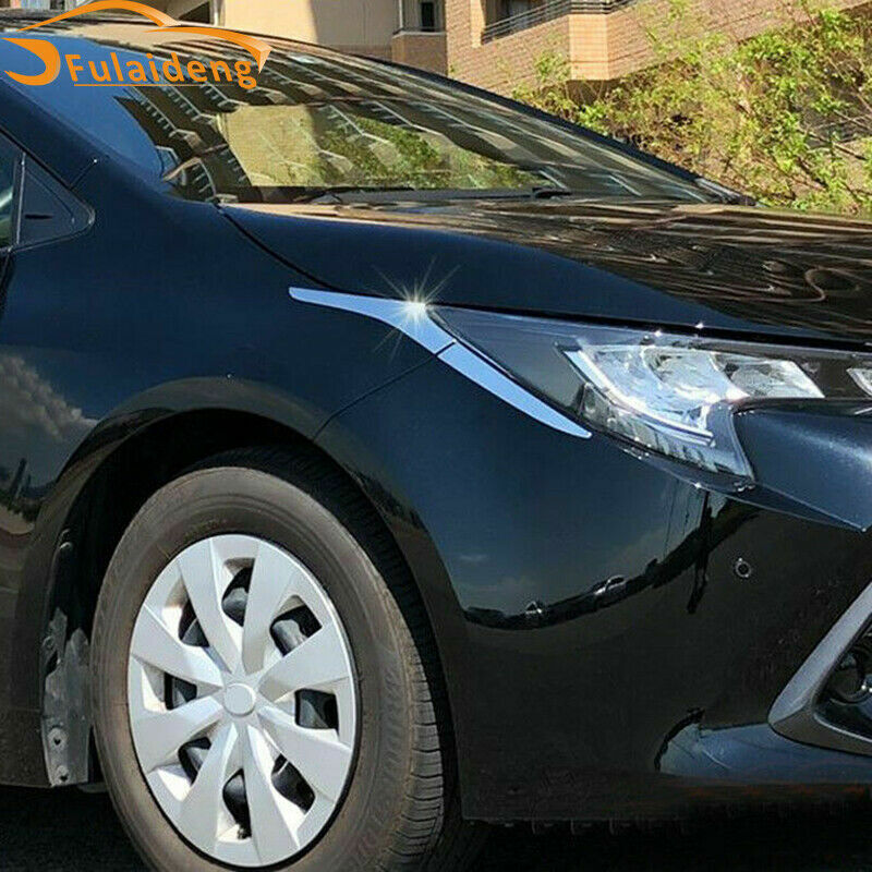 for Toyota for corolla Hatchback 2019-22 Chrome Front Headlight Eyelid Eyebrow Trim