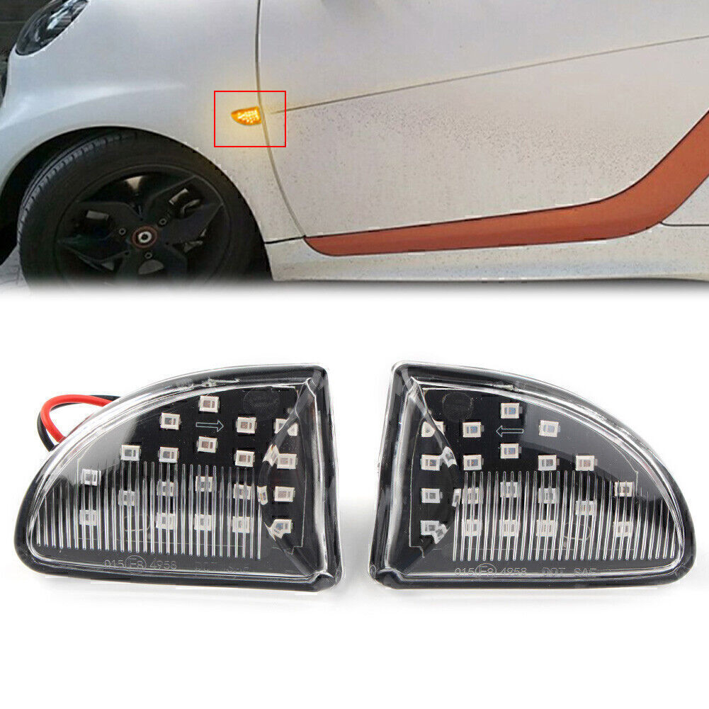 Fit for Smart Fortwo Coupe LED Sequential Dynamic Side Marker Turn Signal Light