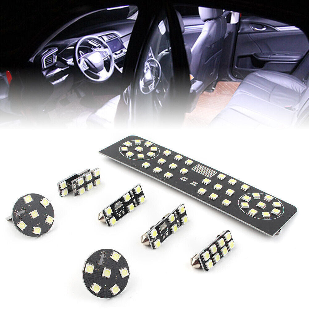 7x Bright White Car Interior Dome Map Reading Lights Bulbs Kit for VW for Golf 6