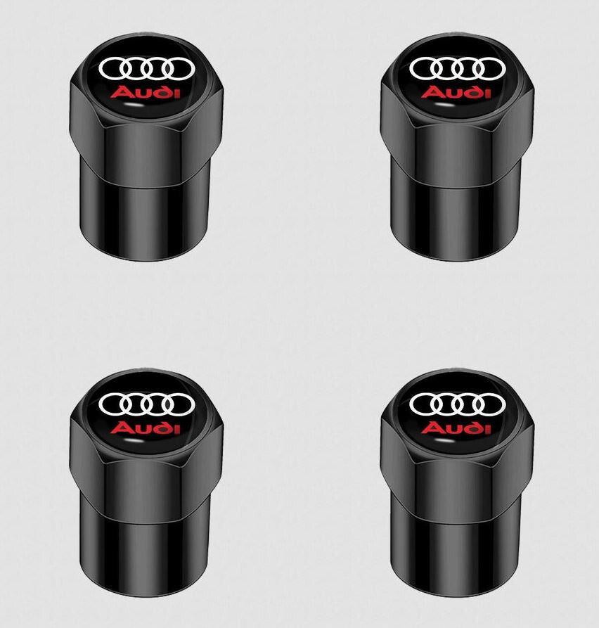 Metal stickers, badges, and logos for Audi for A8 car side fenders, silver and black, 2-piece set.
