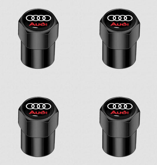 Metal stickers, badges, and logos for Audi for A8 car side fenders, silver and black, 2-piece set.
