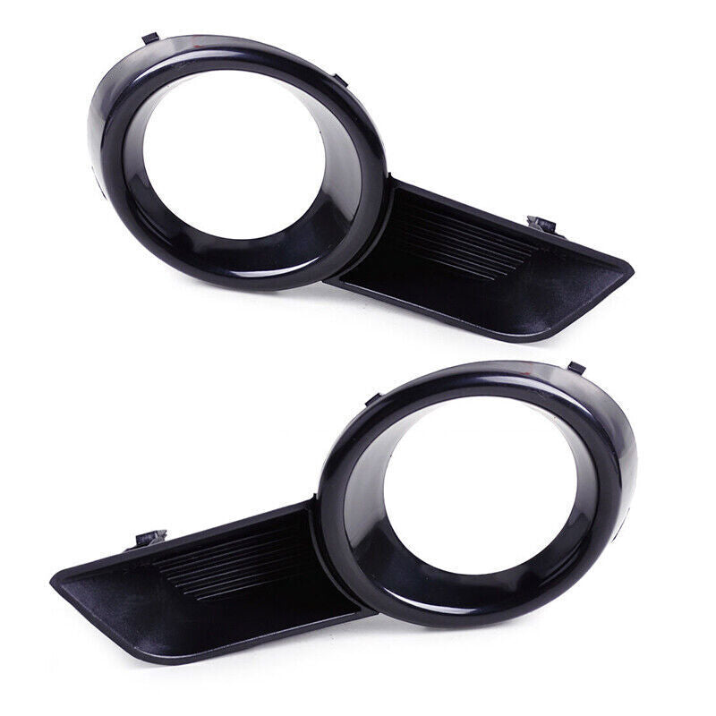 Piano Black Front Bumper Fog Light Grille Cover for Toyota Highlander 2008-2010