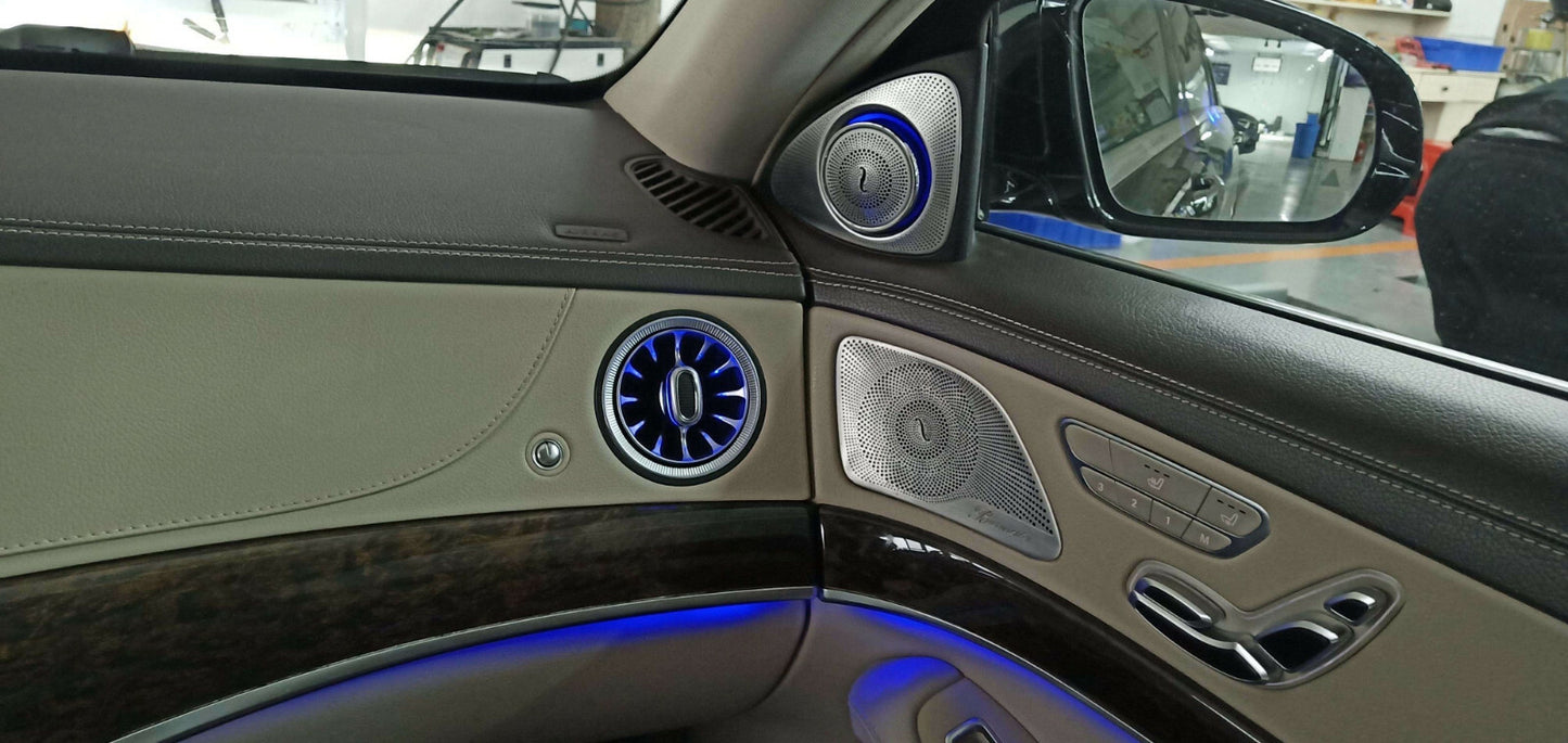 6x Illuminated Retrofit LED light Air Vent purifier for Mercedes W222 S class v