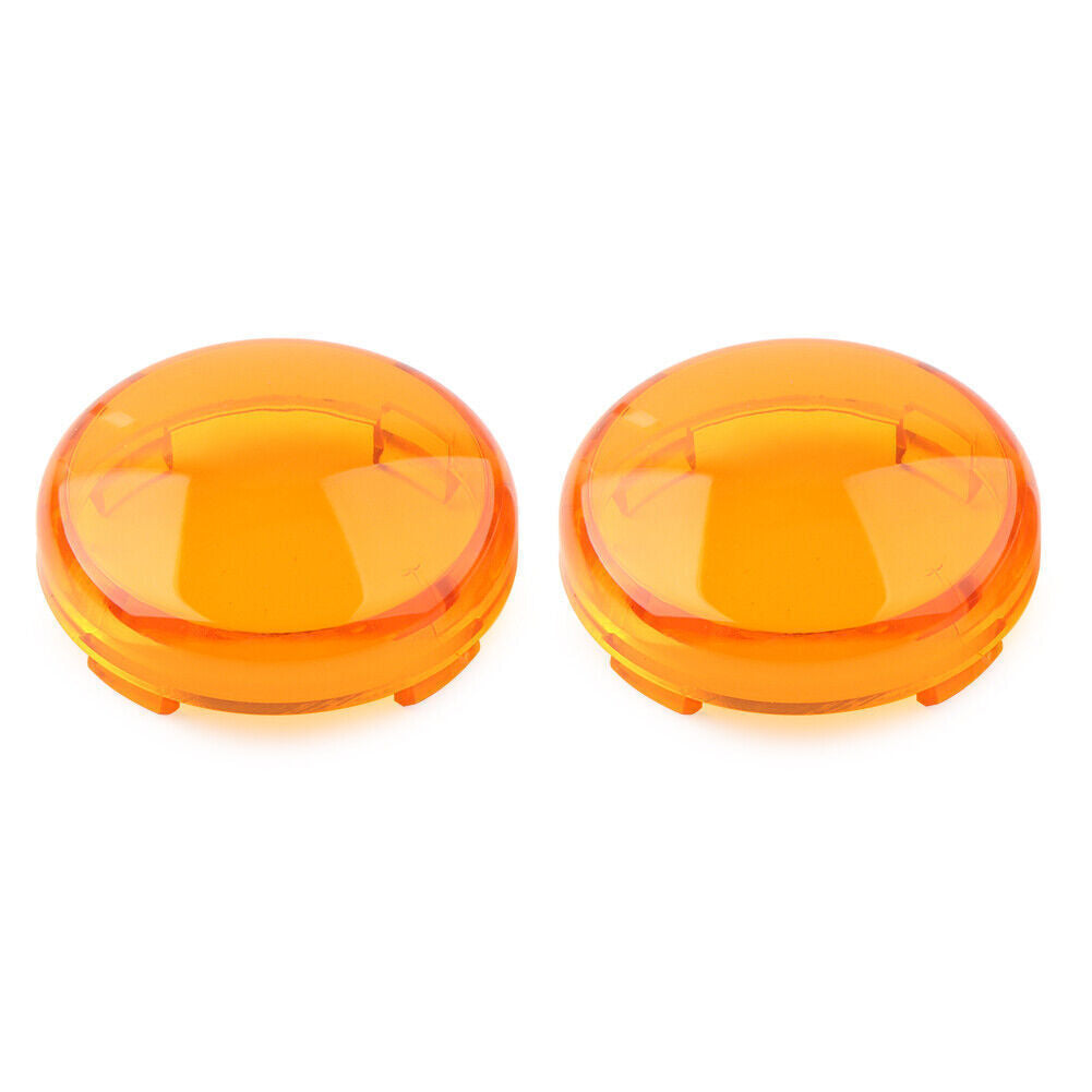 Pair Turn Signal Lens Light Cover Guard for Harley Touring Softail Dyna Amber