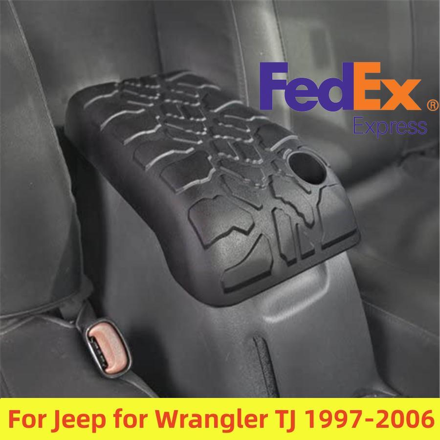 Center Console Armrest Cover Tire Tread Arm Pad for Jeep for Wrangler TJ 1997-2006
