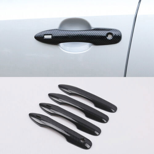 4P Carbon Fiber Look Side Door Handle Cover Trims for Toyota for Corolla Sedan 20-24