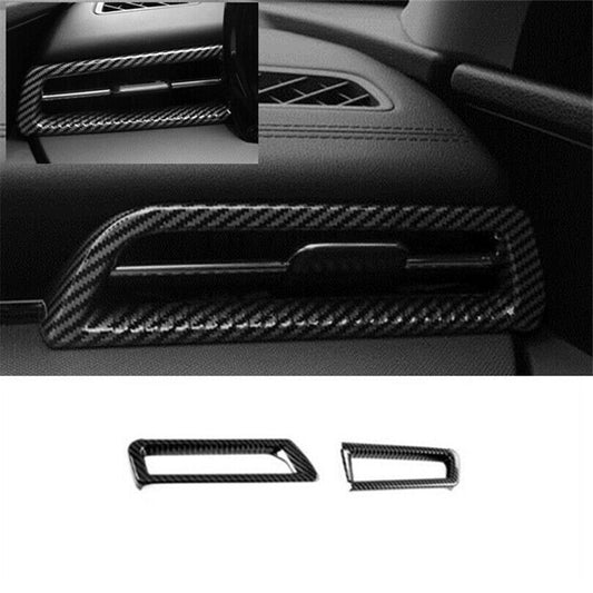 2pcs Carbon Fiber Dashboard Side Air Outlet Vent Cover Trim for Kia K5 2021-2023