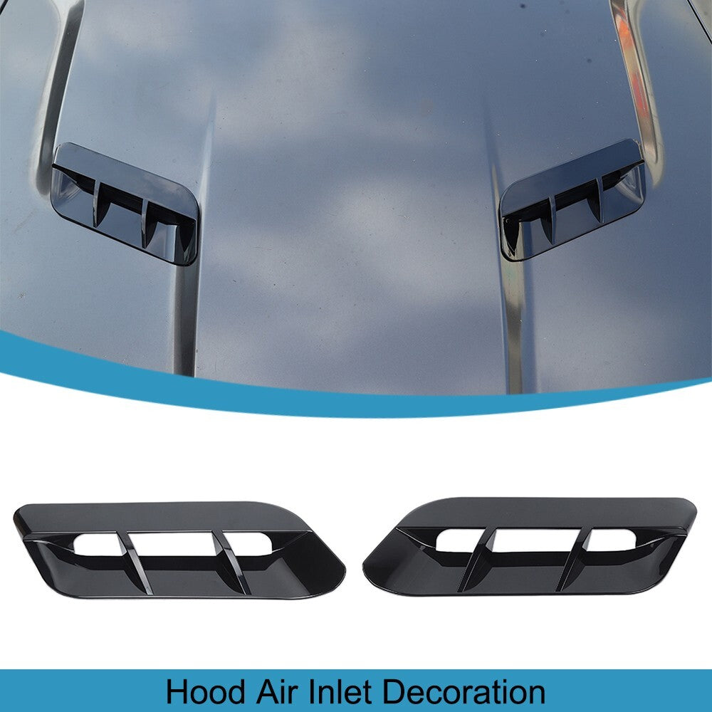 2PCS Front Hood Engine Air Vent Inlet Cover Trim for Dodge for Challenger 2015-2023