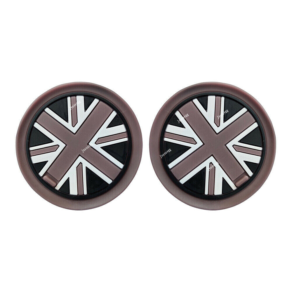 2x Union Jack CAR Cup Mat Cup Coaster for Mini Cooper JCW R55 R56 R57 R58 Q