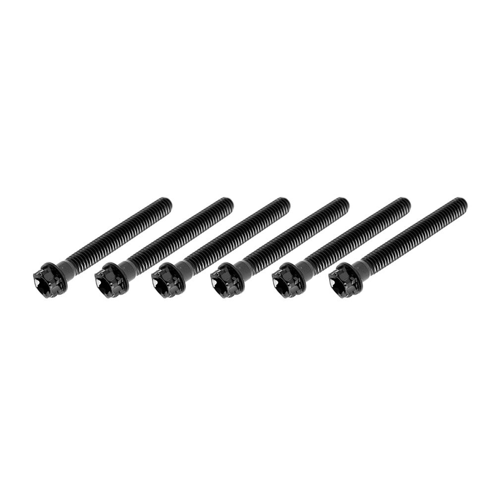 6pcs Bolts Torx Head Flange Screws M8x45mm Black For Motorcycle Bike
