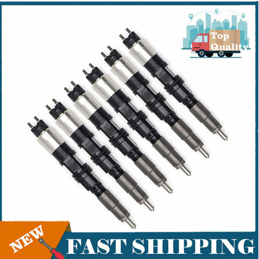 6-pack of new fuel injectors for John 4.5L 4045, 6.8L 6068 310K 1010D 095000-6500- n