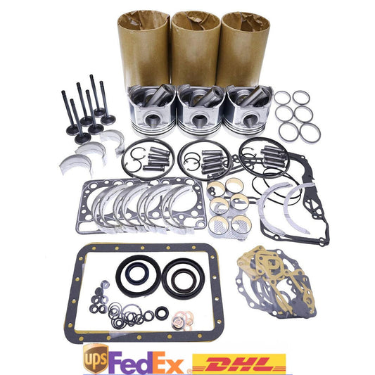 Overhaul Rebuild Kit for Yanmar 3TN66UJ 3TN66-UJ Engine 655 Tractor