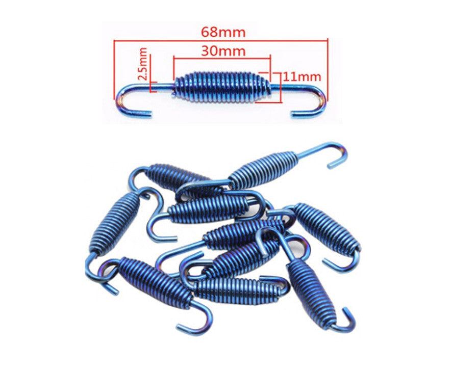 4PCS 68mm Motorcycle Springs Hook Exhaust Muffler Pipe Silencer Stainless Steel Q