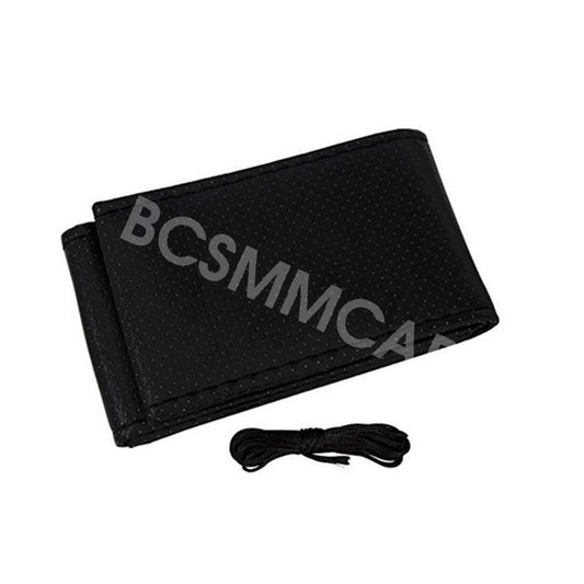 DIY Car Steering Wheel Cover Stitch PU Leather Needle Thread Anti-slip Black