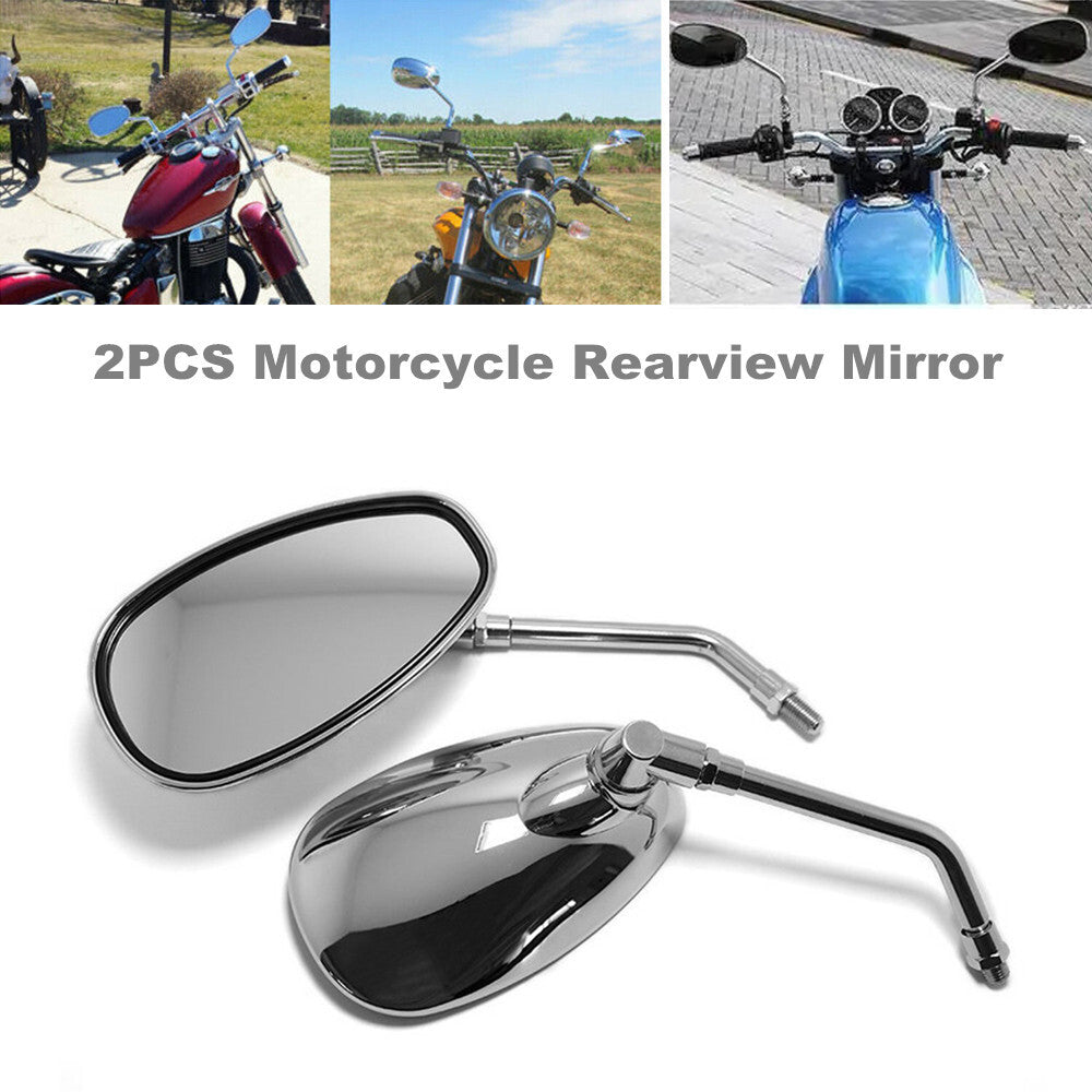 2-piece set of silver side mirror conversion for motorcycles, suitable for Honda CB350. n
