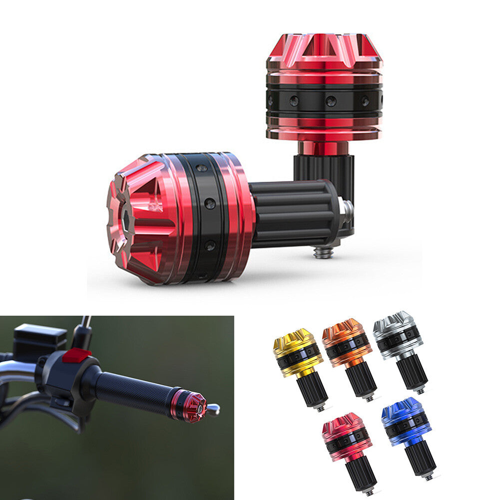 Blue Motorcycle Scooter Aluminum Handle Handlebar Grips Bar End Cap Plugs Slider Q