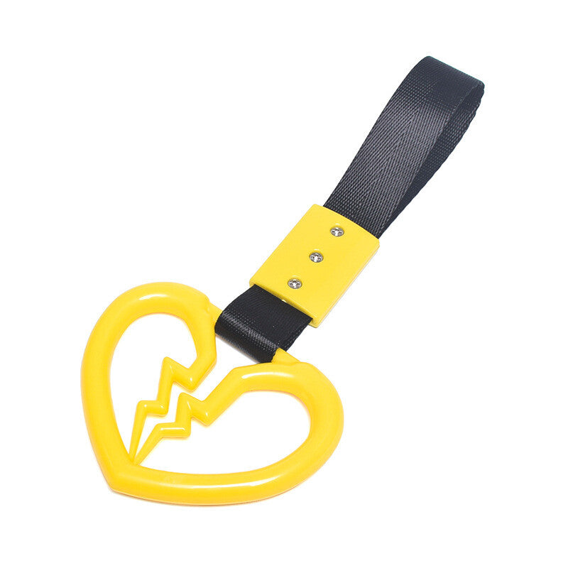 Devil Broken Heart Ring Train Handle Strap Charm Tool Car Tsurikawa Yellow
