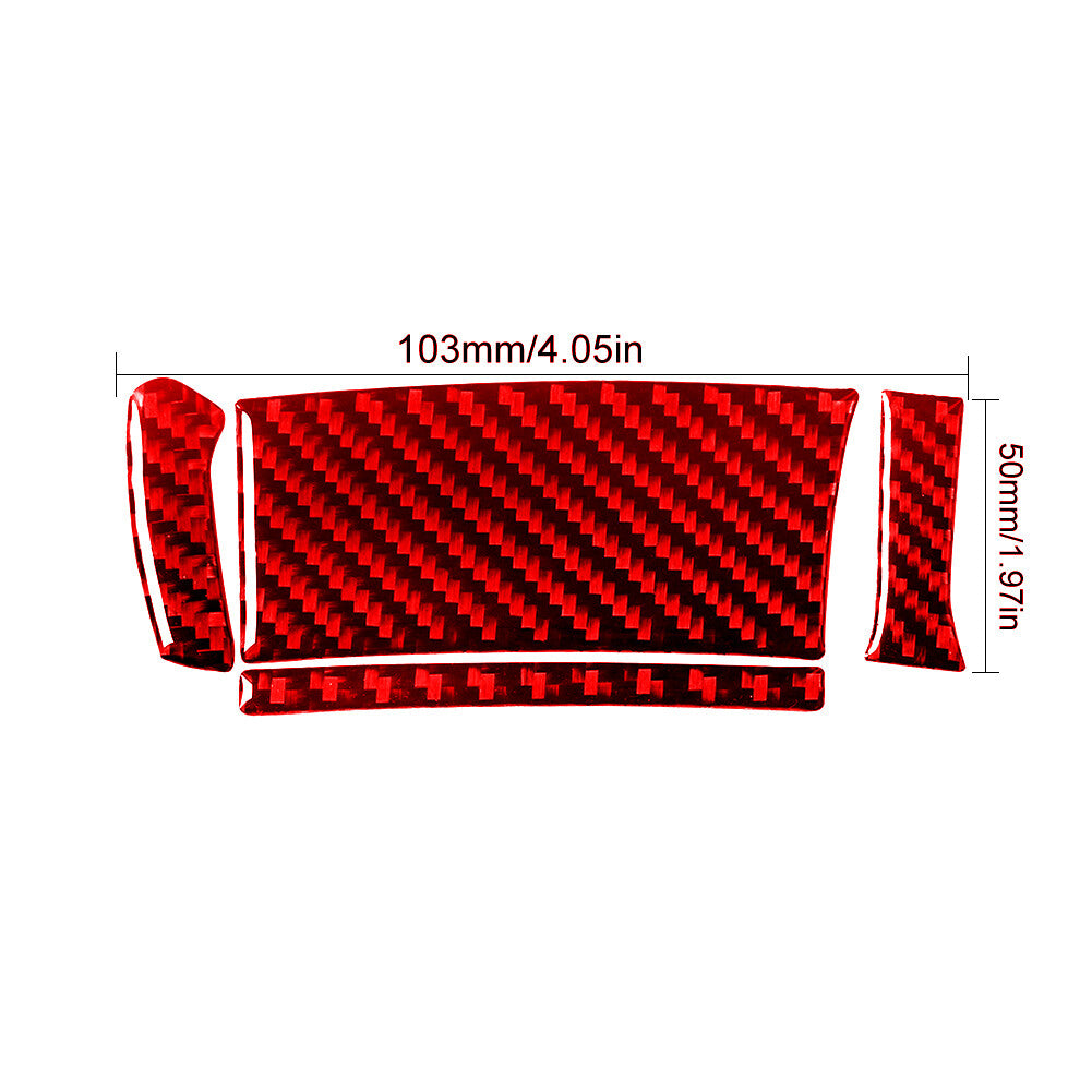 Carbon Fiber Automatic Gear Shift Panel Cover Trim for Jeep for Wrangler JK 2011-17 v