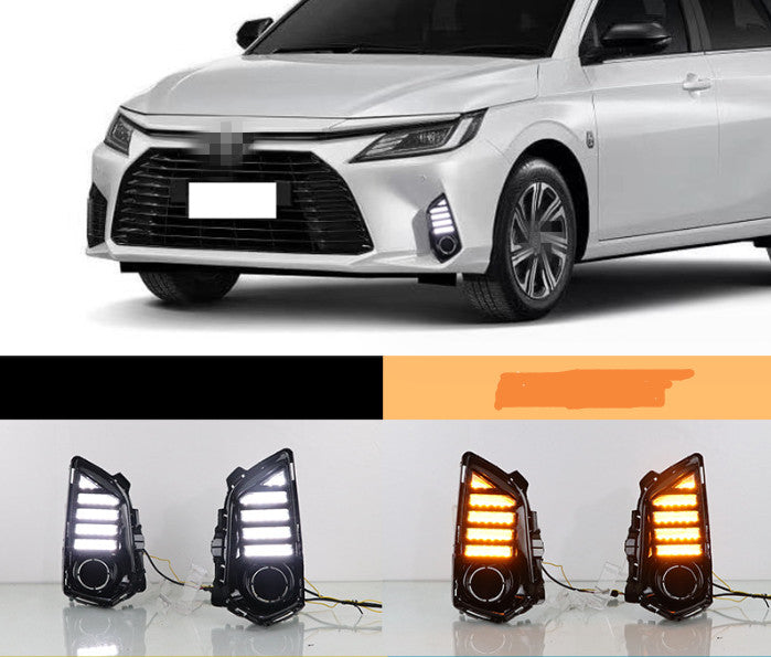 Pair DRL Daytime Running Driving Light w/Turn For Yaris Ativ 2022-2023 n