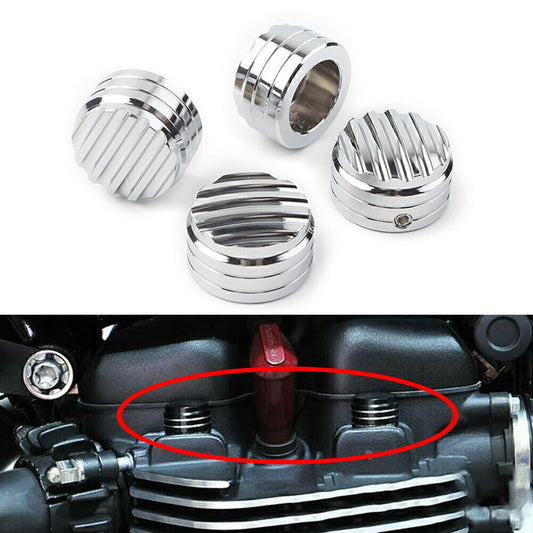 For Thruxton 1200 2016-2019 2018 4x Chrome Billet Machined Head Bolt Cover Cap Q