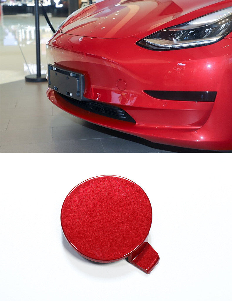 Front Bumper Tow Hook Cover Towing Hook Cover Cap for Tesla Model 3 2017-2023 Q