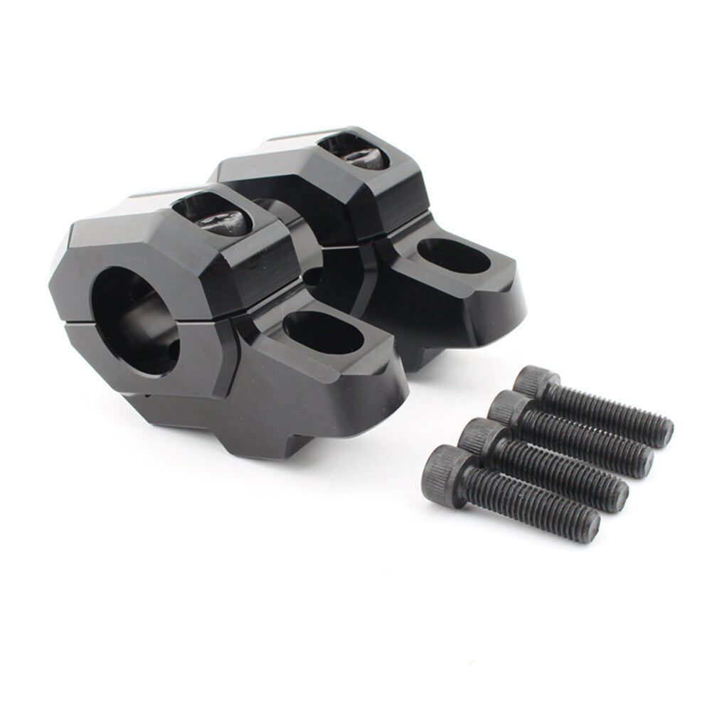 Black Handlebar Riser Bar Mount Handle Clamp for Kawasaki Z900C Z900RS 2017-24 Q