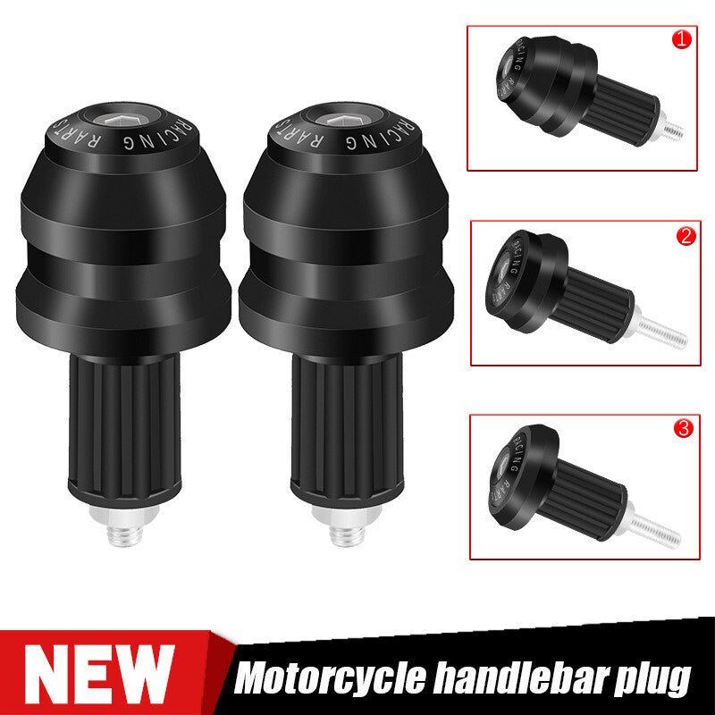 Universal Motorcycle Handlebar Bar End Plug Caps Grips Slider 7/8 Aluminum 2pcs