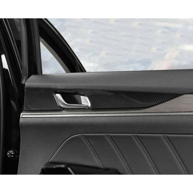 for Kia K5 2021-2023 Carbon Fiber Car Interior Door Handle Frame cover Trim 5pcs