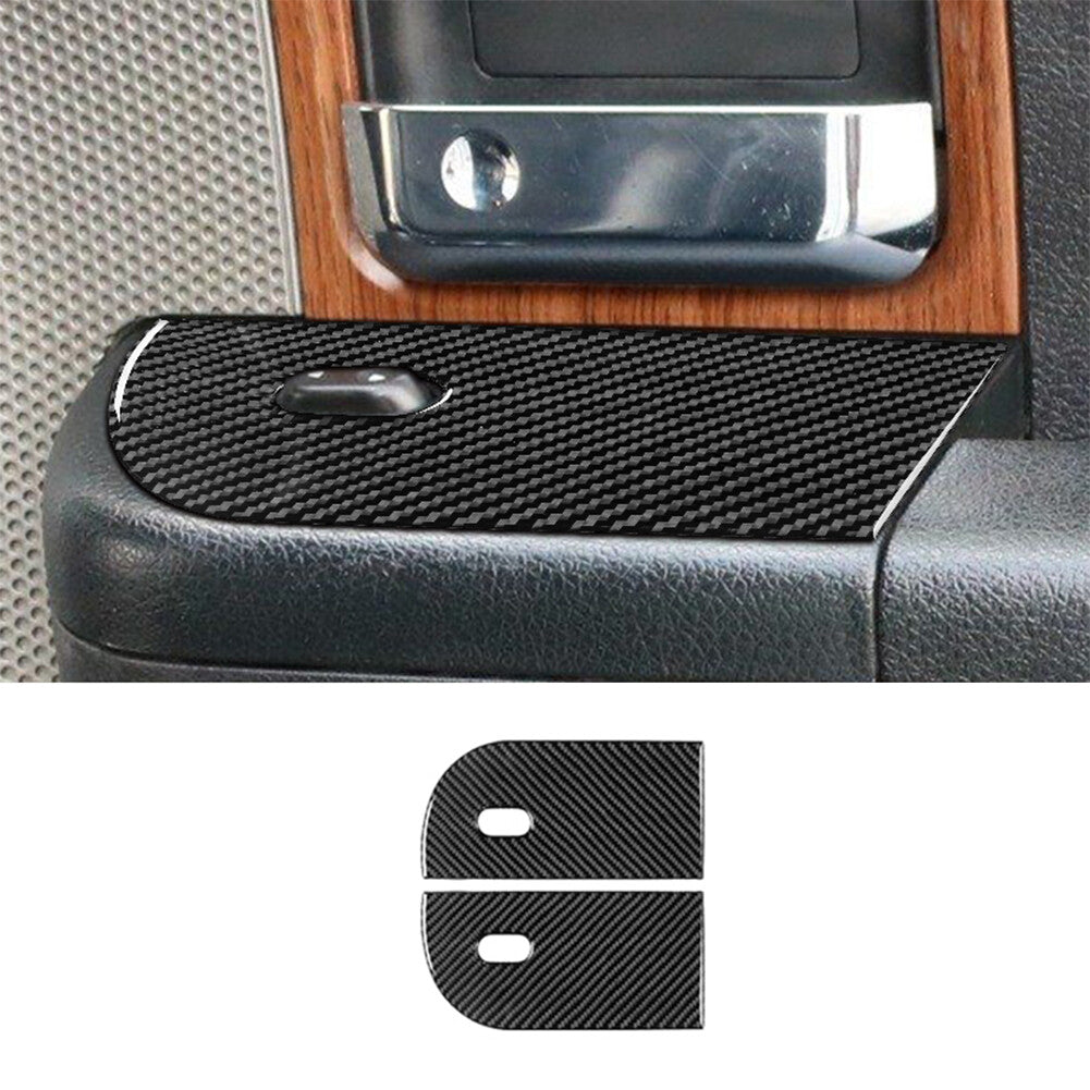 Carbon fiber interior rear window control cover trim for Ford F-150 FX4 (2004-08-)