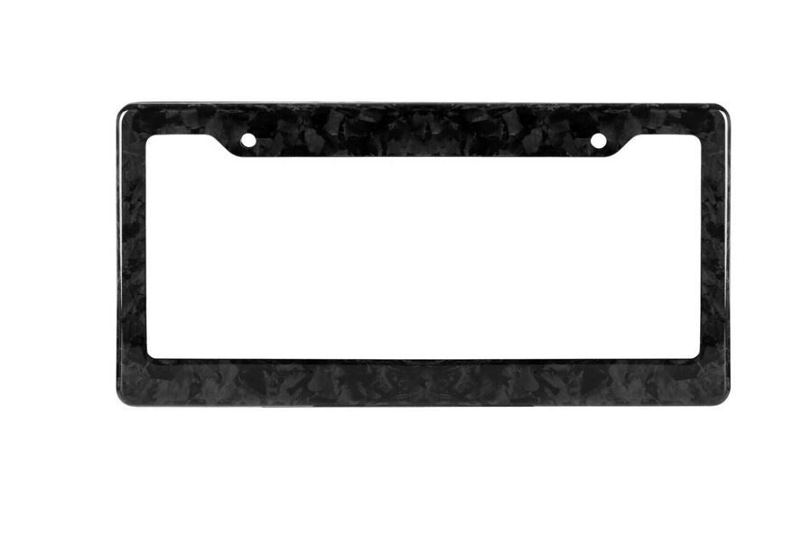 Car license plate frame cover rear boot black forged carbon fiber for Buick