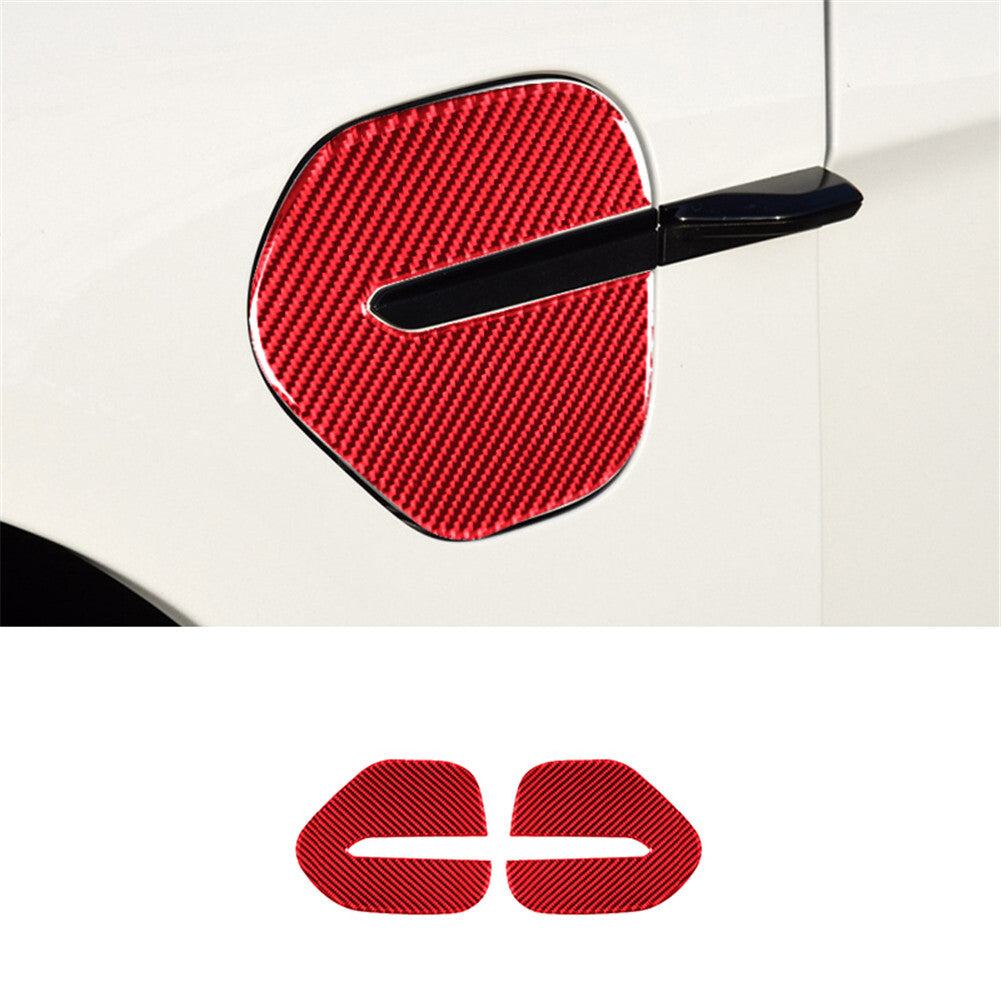 2Pcs Carbon Fiber Front Door Handle Cover Trim for Land Rover Discovery Sport v