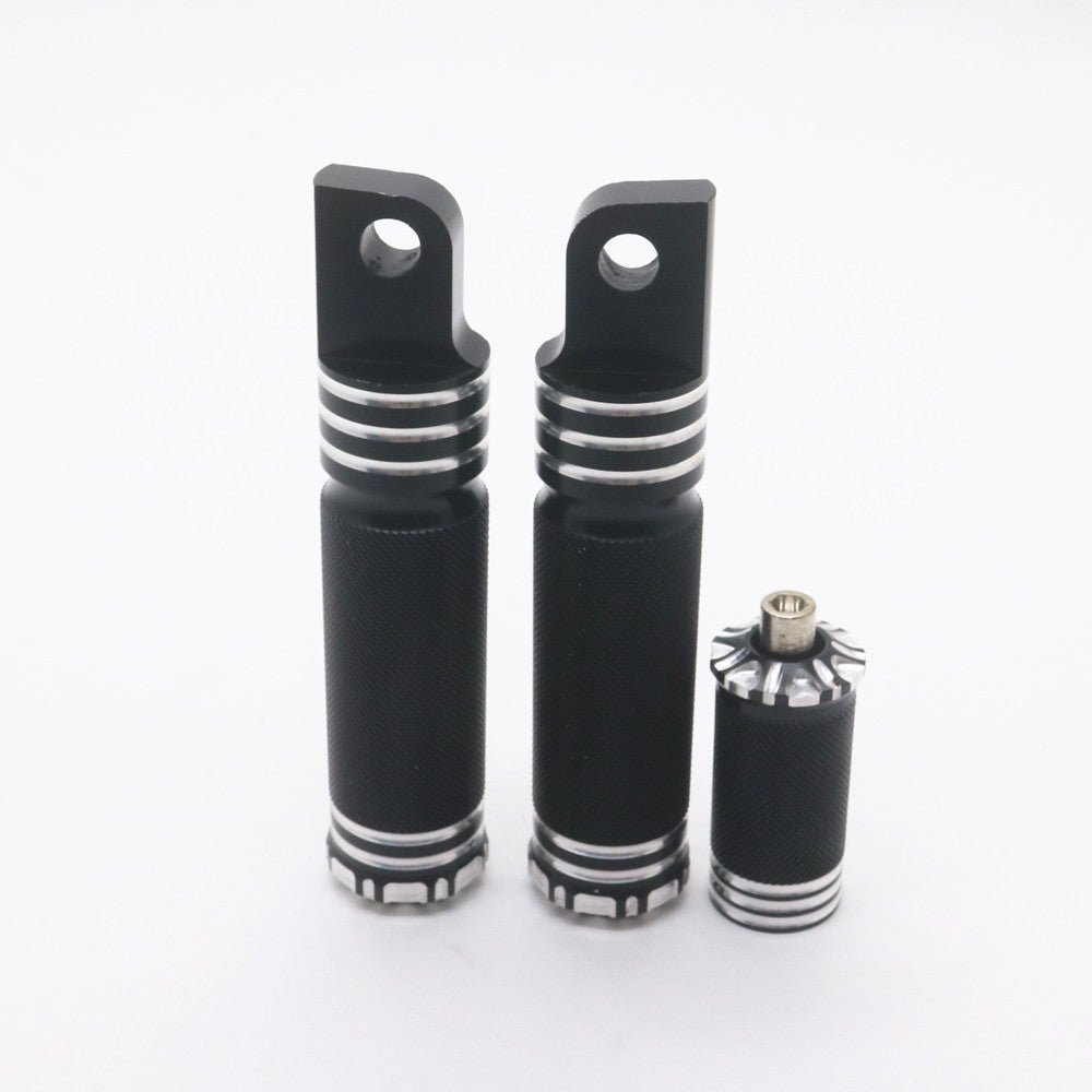 New Motorcycle Black Edge Cut Shift Peg  Foot Pegs for Harley Softail Sportster Q