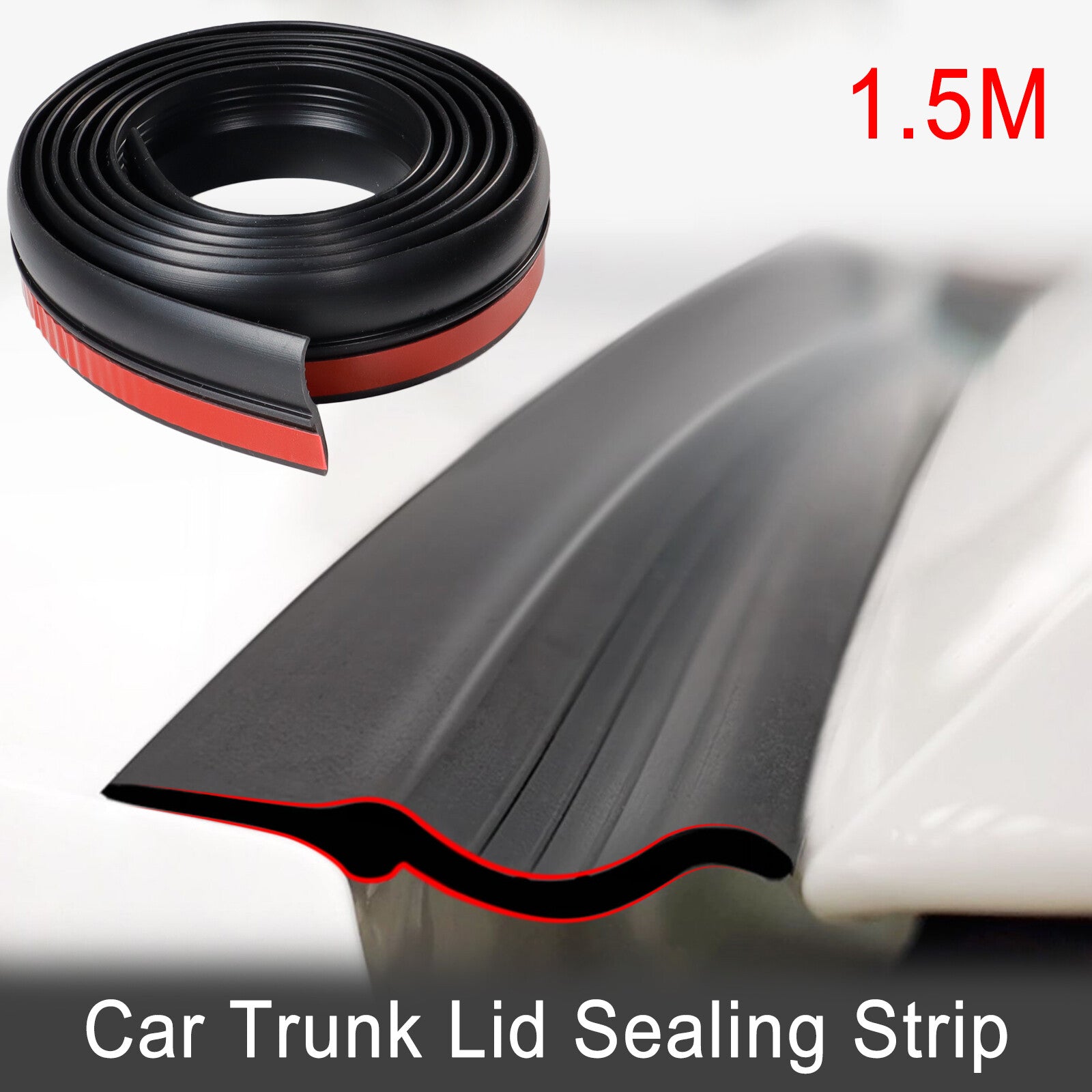 Car Truck Lid Gap Seal Strip Hatchback Upper Edge Rubber Dustproof Sealing Strip
