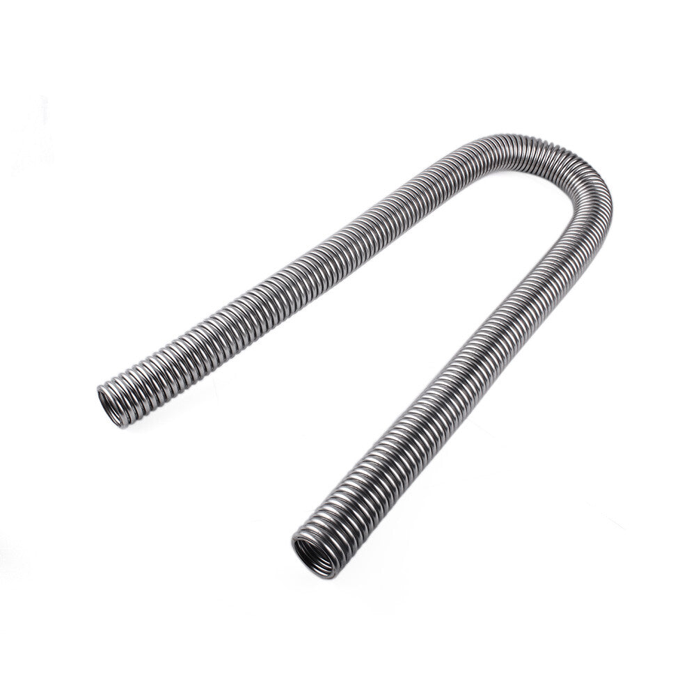 48 Flexible Upper/Lower Radiator Hose Kit Stainless Steel with 2 Chrome Caps