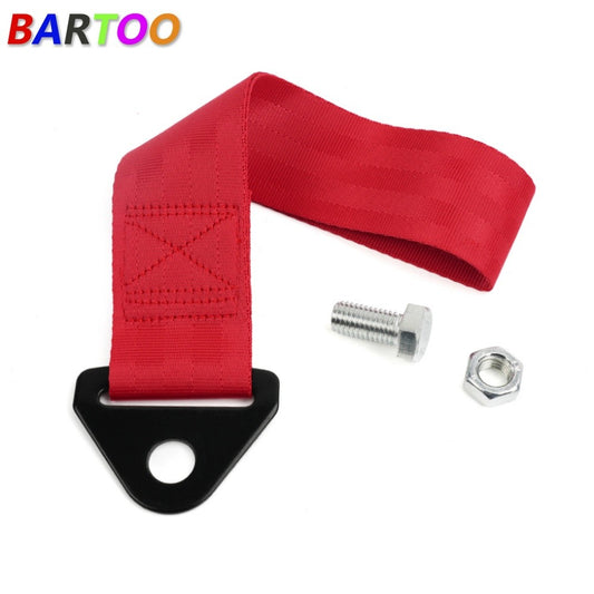 Universal Front Rear Bumper Towing Hook JDM High Strength Sport Racing Tow Strap Q
