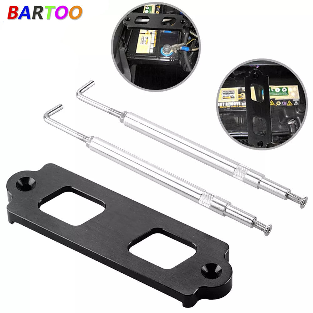 Battery Tie Down Kit Hold Down Rod With Tray Hooks For Integra Black Q