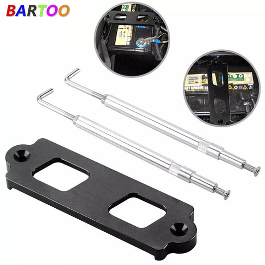 Battery Tie Down Kit Hold Down Rod With Tray Hooks For Integra Black Q